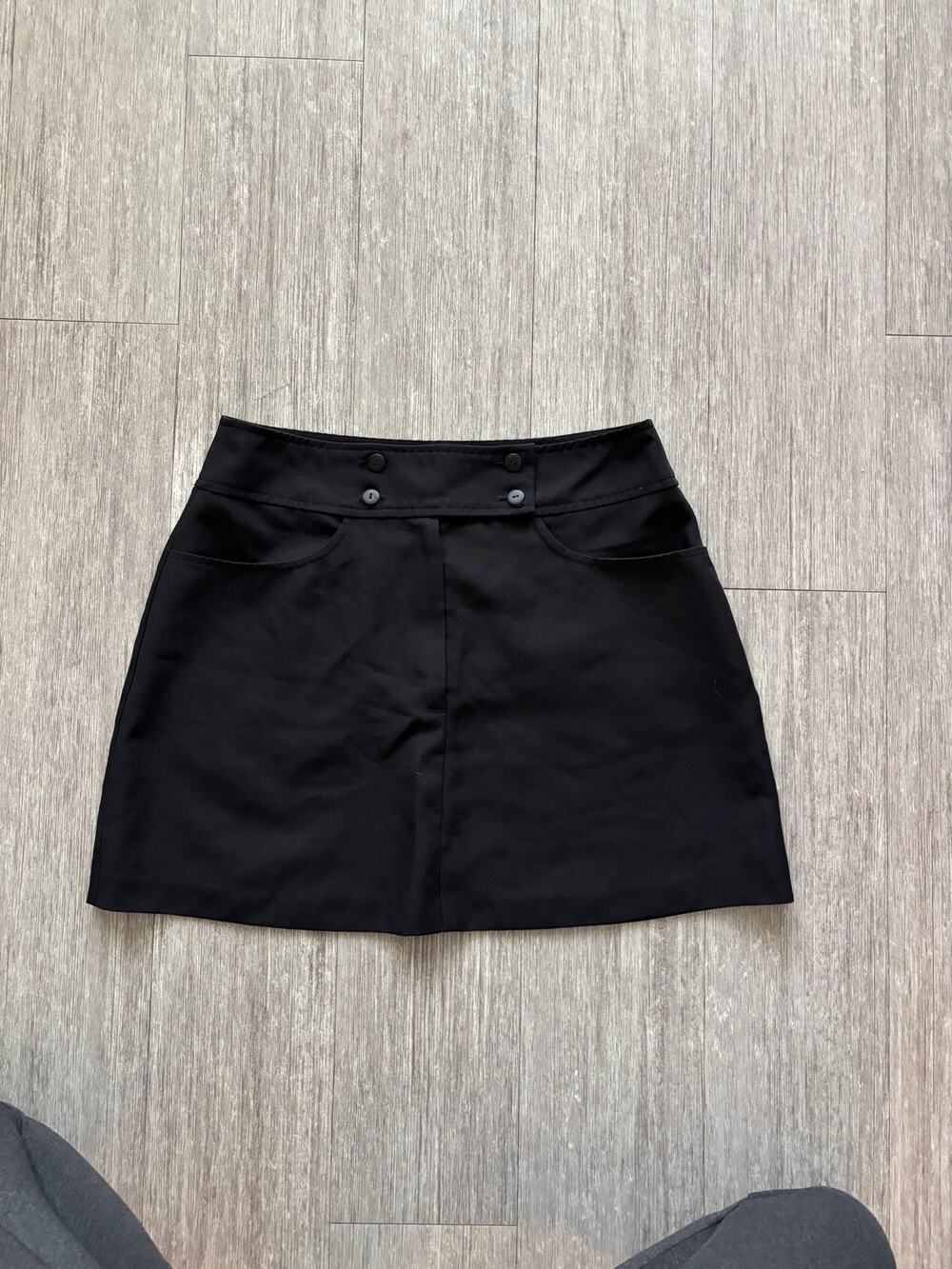 Vintage 90s Anxiety Black Mini Skirt